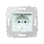 Ovivo Grano Kapaklı Topraklı Priz (Beyaz)