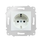 Ovivo Grano Topraklı Priz (Beyaz)