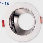 Lampist Yuvarlak Beyaz Çerçeve Krom Reflektör