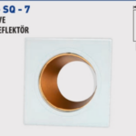 Lampist Kare Beyaz Çerçeve Rose Gold Reflektör