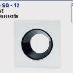 Lampist Kare Beyaz Çerçeve Siyah Krom Reflektör