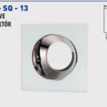 Lampist Kare Beyaz Çerçeve Krom Reflektör