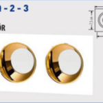 Lampist İkili Kare Beyaz Çerçeve Gold Reflektör