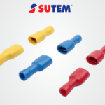 4,00-6,00MM 0,8X6,35 SARI Tam İzoleli Faston Tip Kablo Uçları