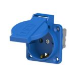 Nead 1x16 Kapaklı Topraklı Pano Prizi (Mavi)