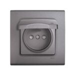 Viko Linnera Füme Kapaklı Topraklı Priz