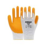 Rtrmax Nitril Kaplı Polyester Eldiven (10" - Beyaz/Sarı)